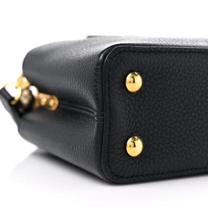 Louis Vuitton Taurillon Snakeskin Mini Capucines Black 6 of 12