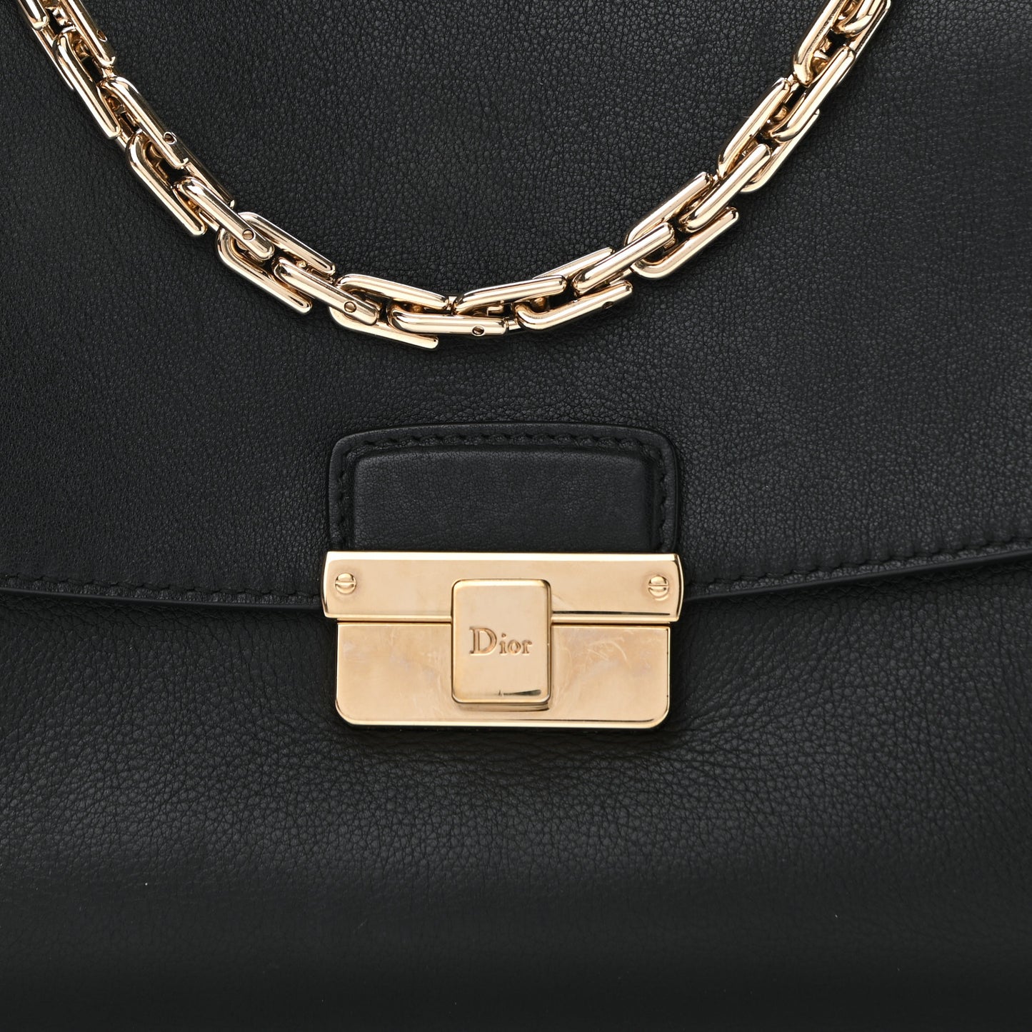 Calfskin Small Diorling Black