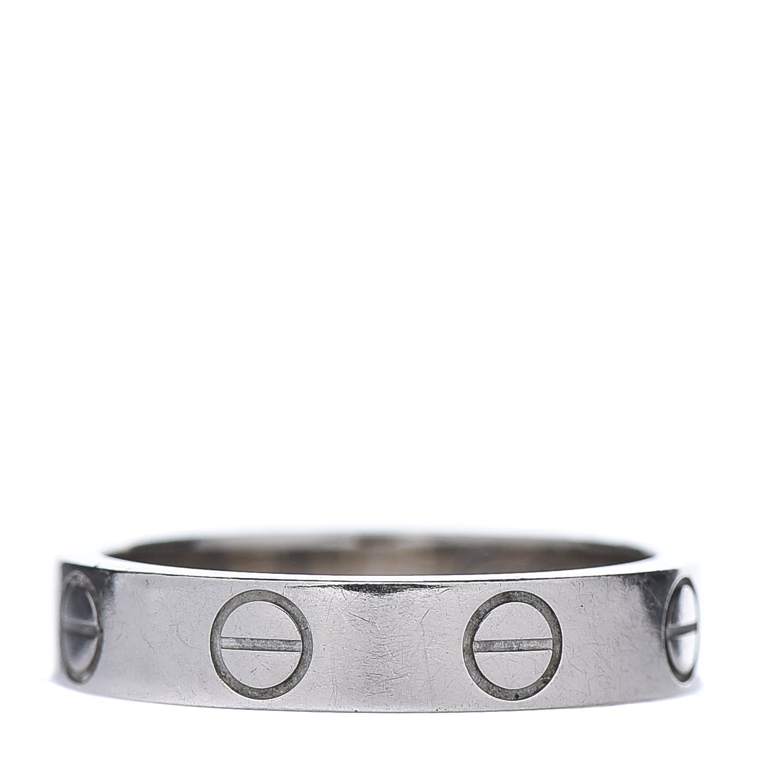 Cartier 18K White Gold 3.5mm LOVE Wedding Band Ring 47 4 3 of 4