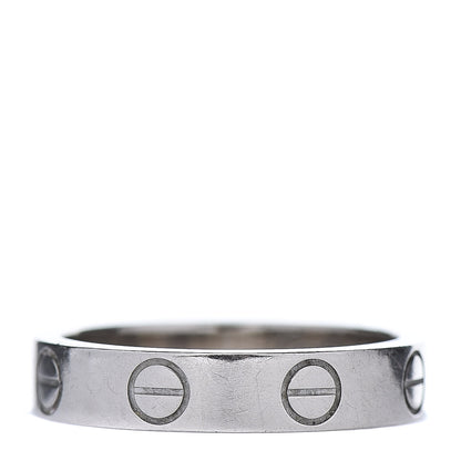 Cartier 18K White Gold 3.5mm LOVE Wedding Band Ring 47 4 3 of 4