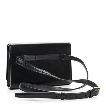 Saint Laurent Smooth Calfskin Monogram Palm Tree Kate Belt Bag Black 3 of 10