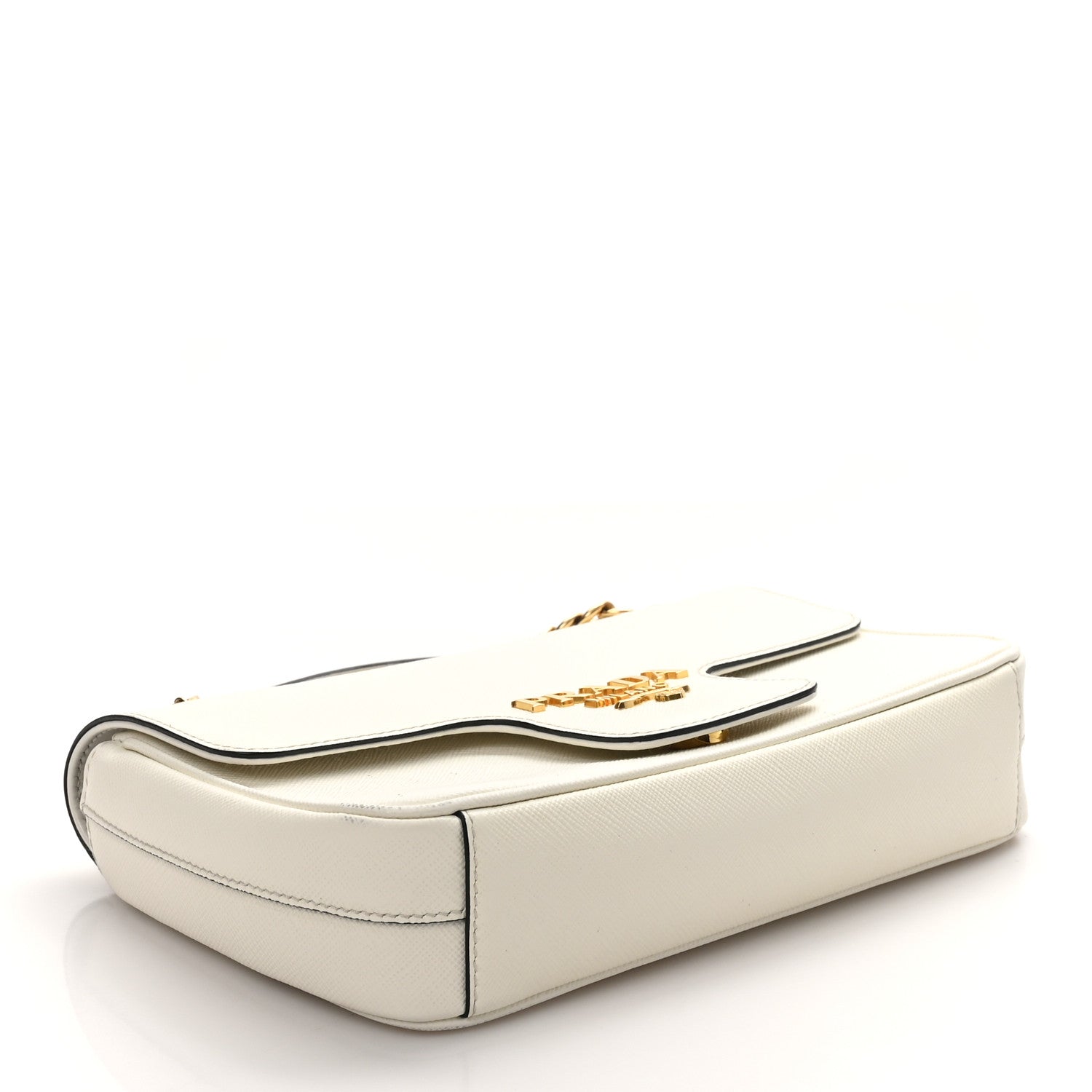 Prada Saffiano Flap Shoulder Bag Talco 4 of 9
