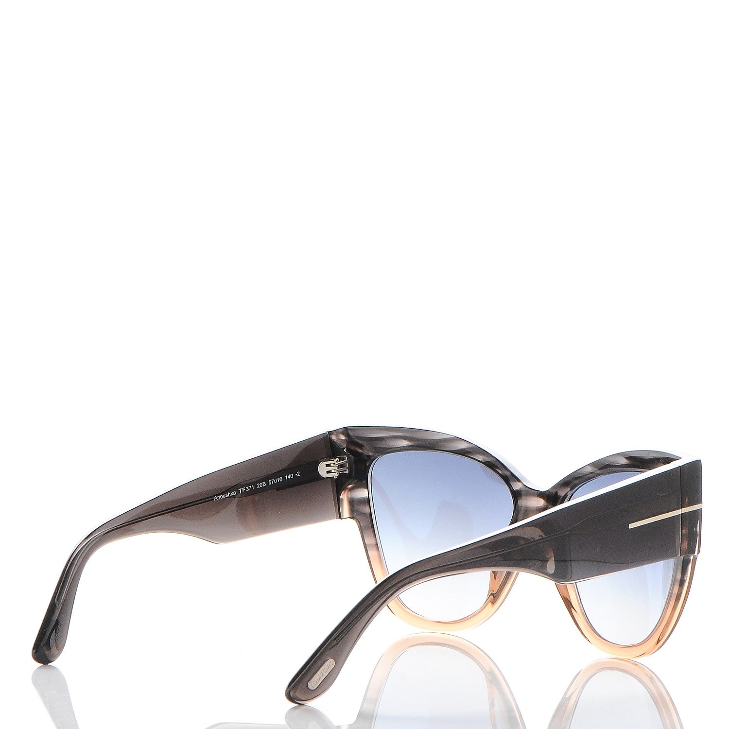 Tom Ford Anoushka Sunglasses TF371 Melange Grey Peach 4 of 8