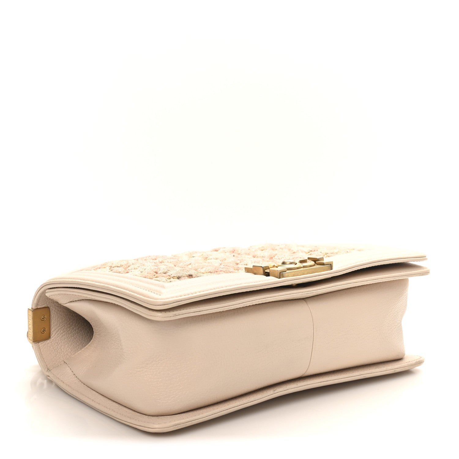 Chanel Braided Tweed Lambskin Medium Boy Flap Pink 4 of 10