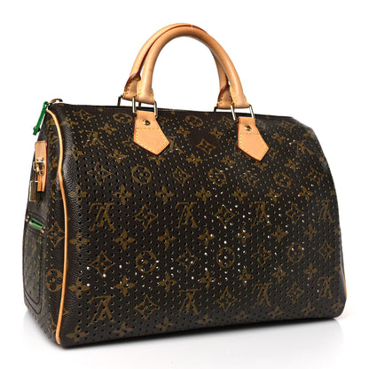 Louis Vuitton Monogram Perforated Speedy 30 Green 3 of 8