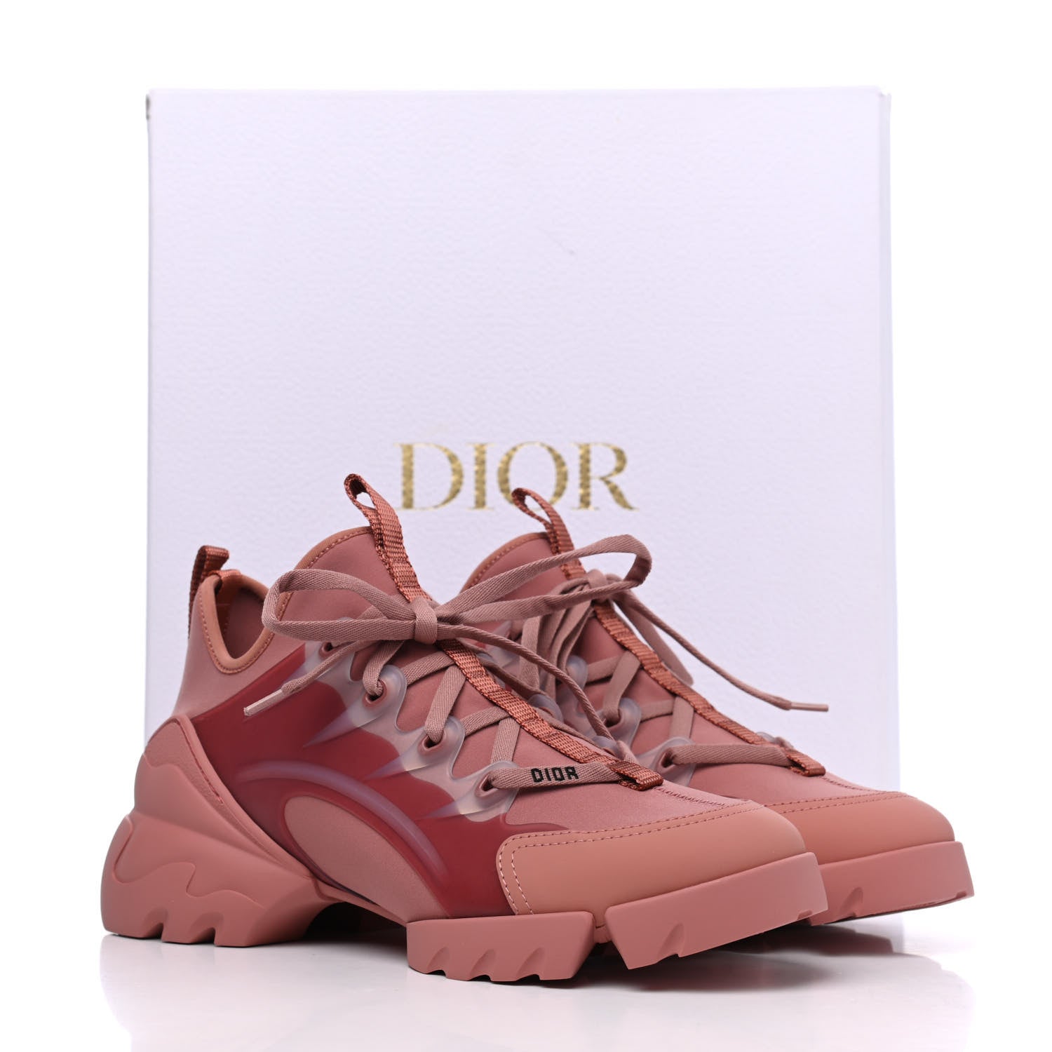 Christian Dior Neoprene Rubber Womens D-Connect Sneakers 39 Deep Nude 8 of 8