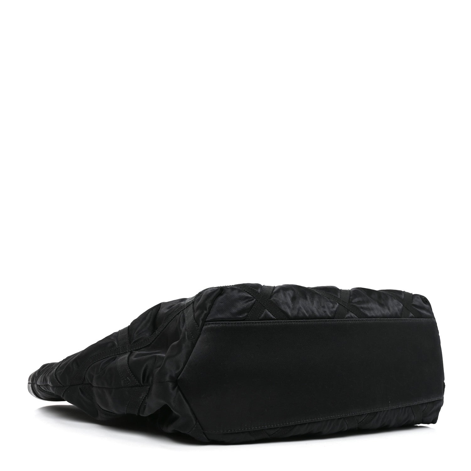 Chanel Nylon Grosgrain Quilted Lifestyle Shopping Tote Black 4 of 10