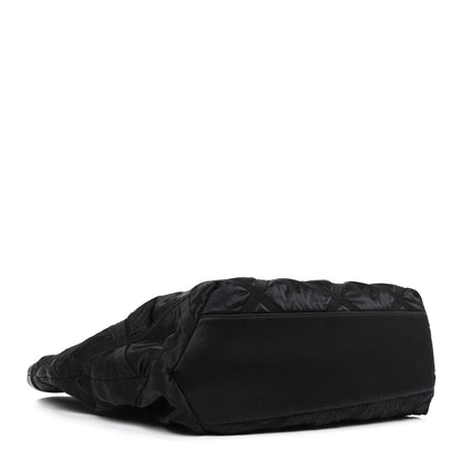 Chanel Nylon Grosgrain Quilted Lifestyle Shopping Tote Black 4 of 10