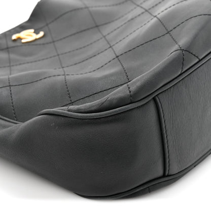 Chanel Calfskin Stitched Hobo Black 9 of 13