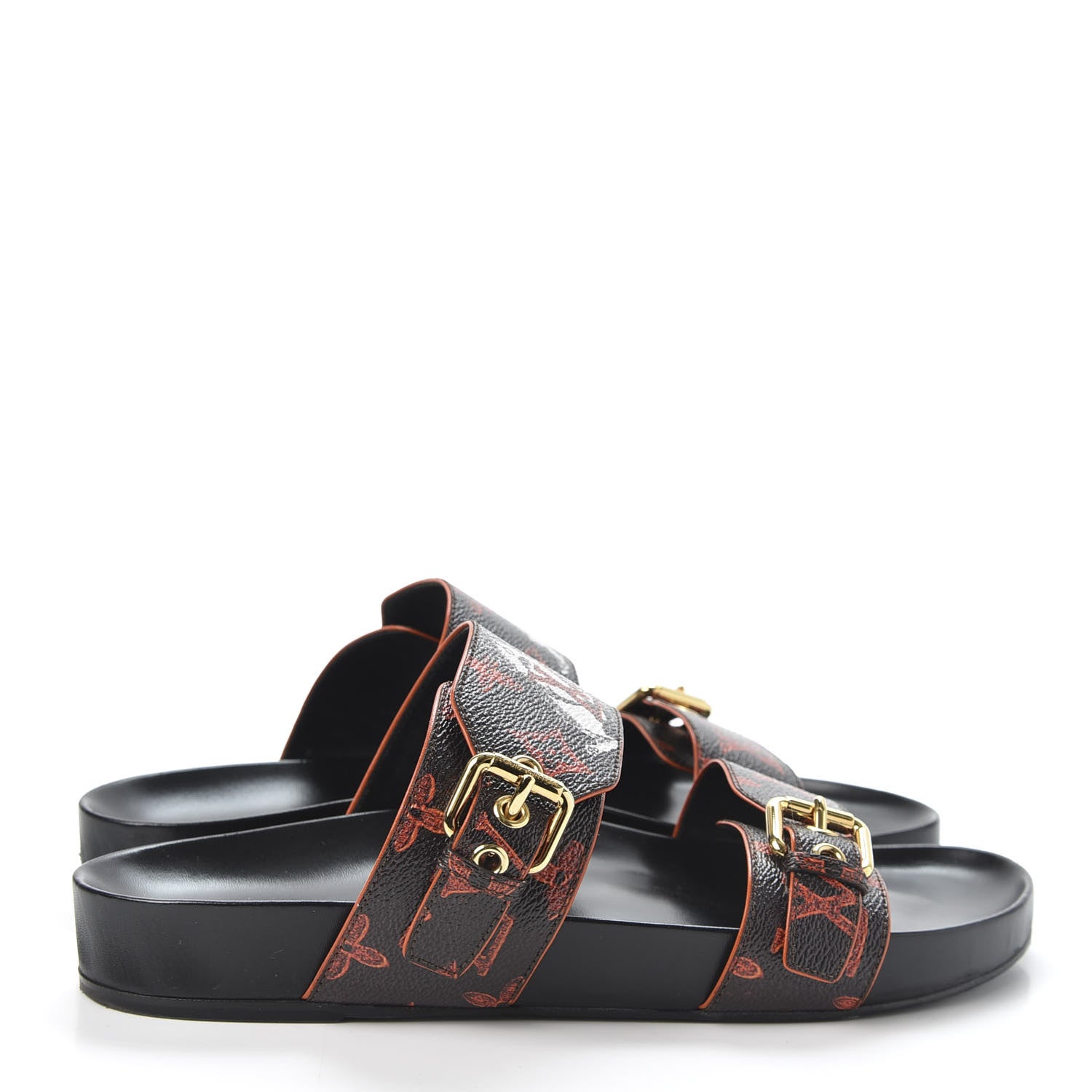 Louis Vuitton Catogram Bom Dia Flat Mule 41 Black Marron 4 of 10