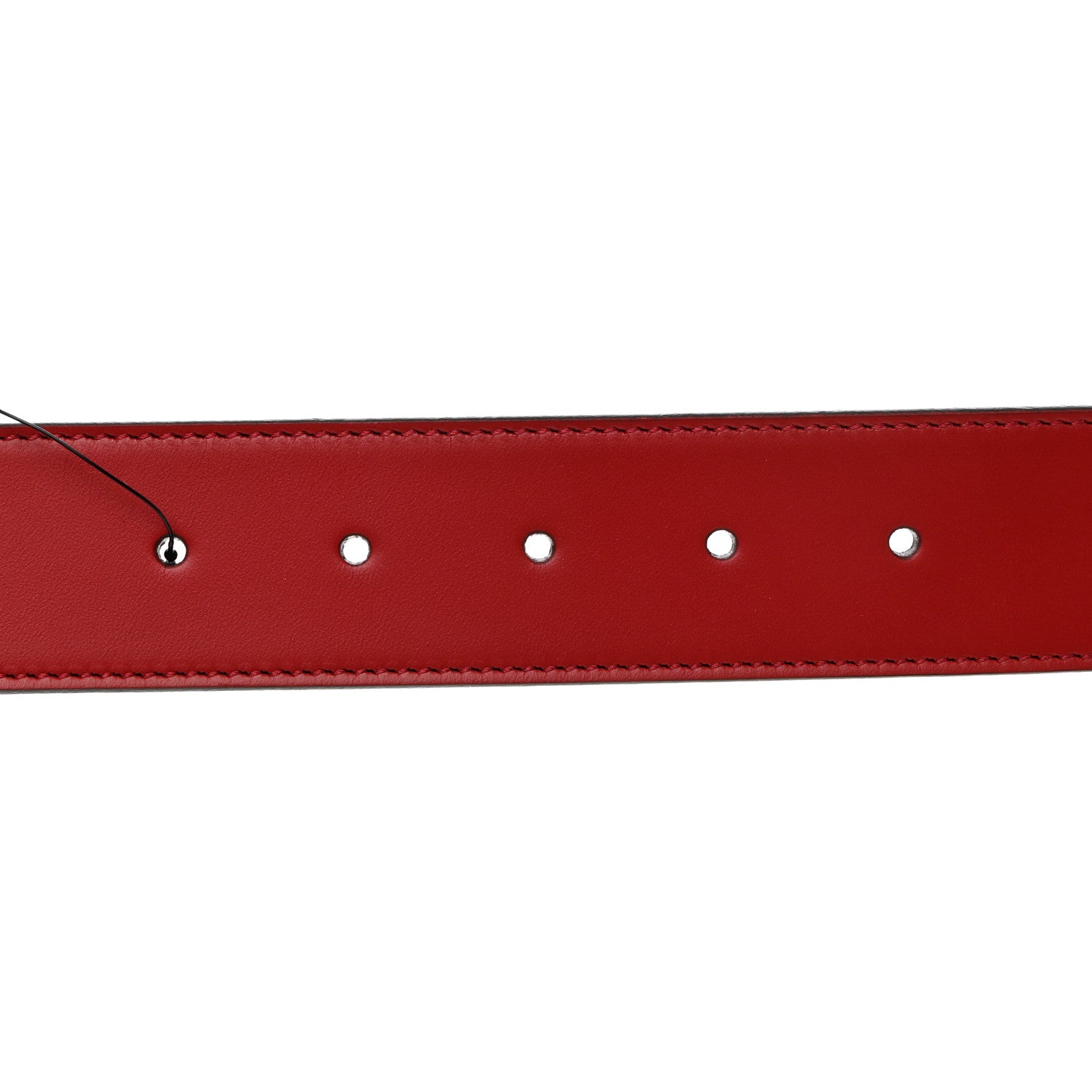 Gucci Selleria Calfskin Mens Interlocking G 37mm Belt 100 40 Rosso 5 of 5