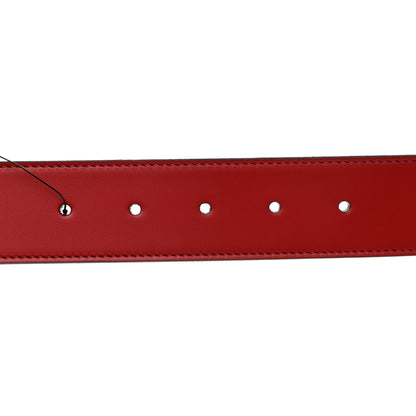 Gucci Selleria Calfskin Mens Interlocking G 37mm Belt 100 40 Rosso 5 of 5