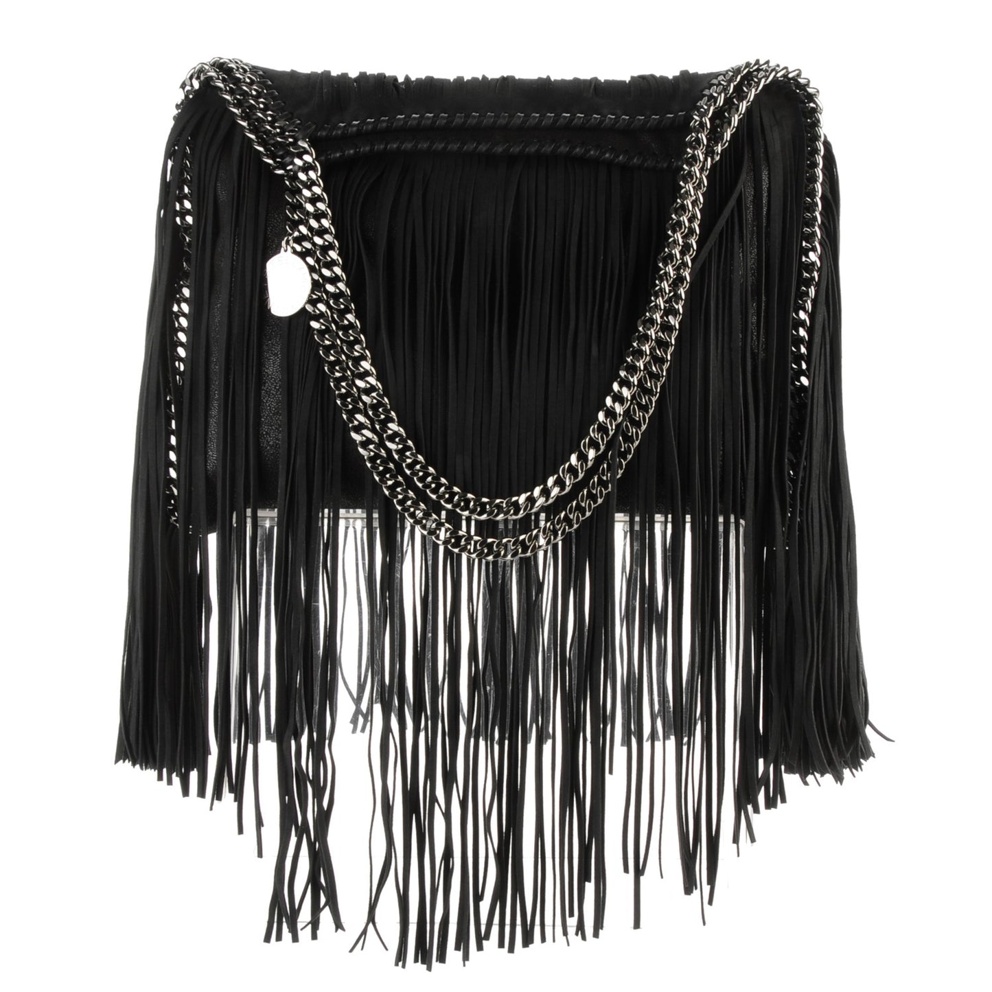 Eco Suede Fringe Falabella Tote Black