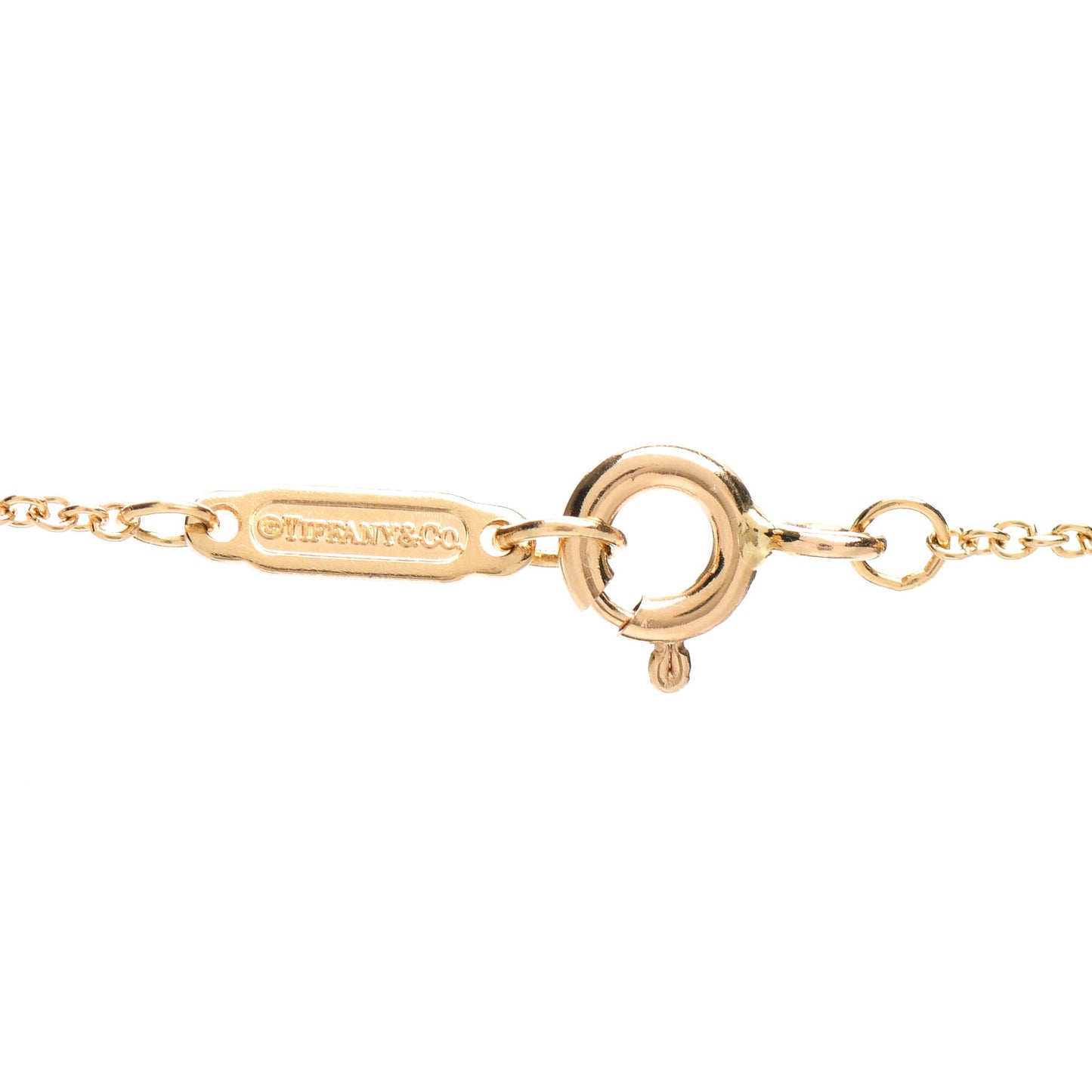 18K Yellow Gold Return To Tiffany Round Key Pendant Necklace