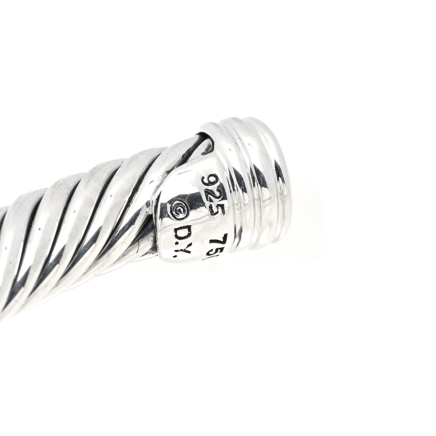 Sterling Silver 18K White Gold Diamond 5mm Cable Classics Double Station Bracelet