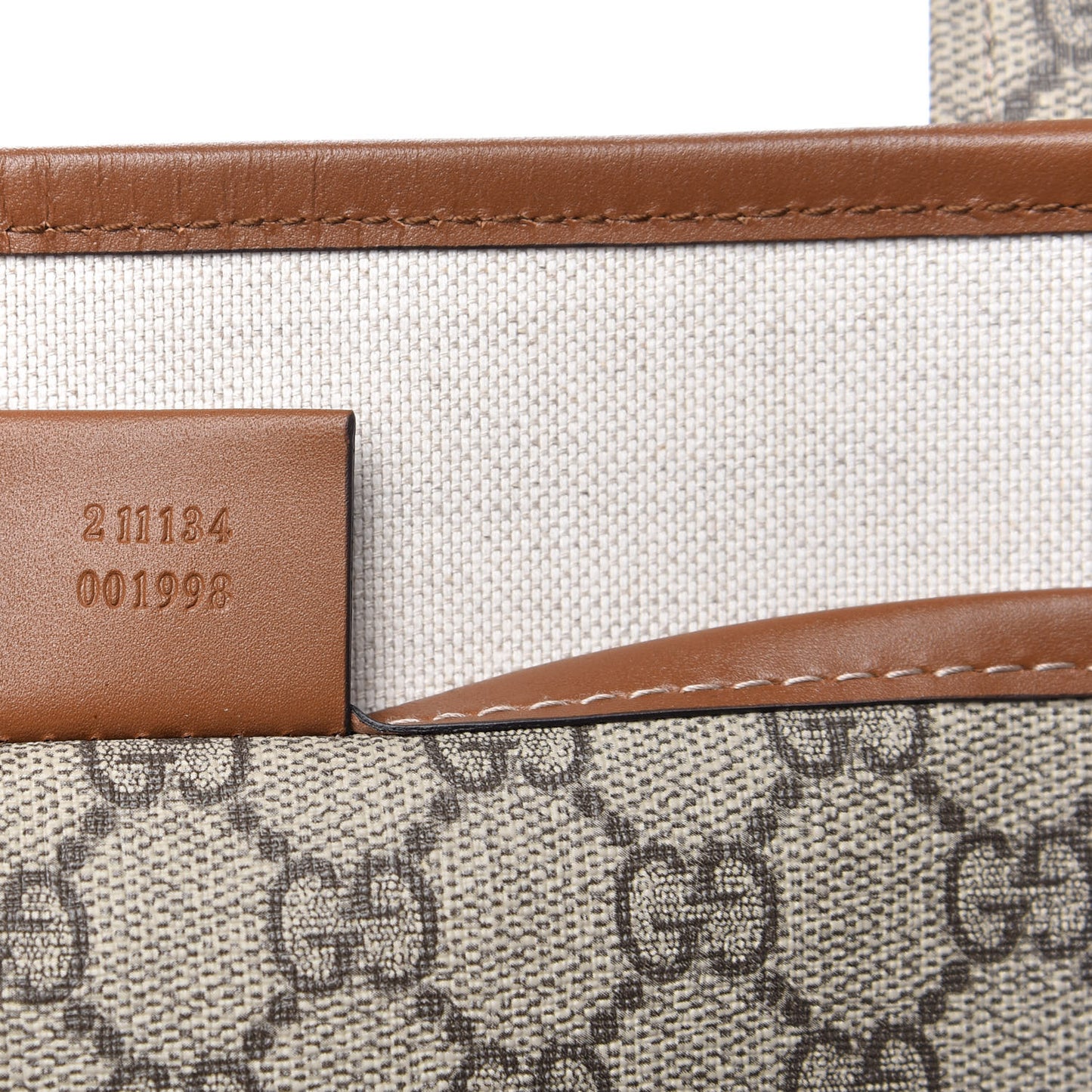 GG Plus Monogram Medium Signature Web Loop Tote Brown
