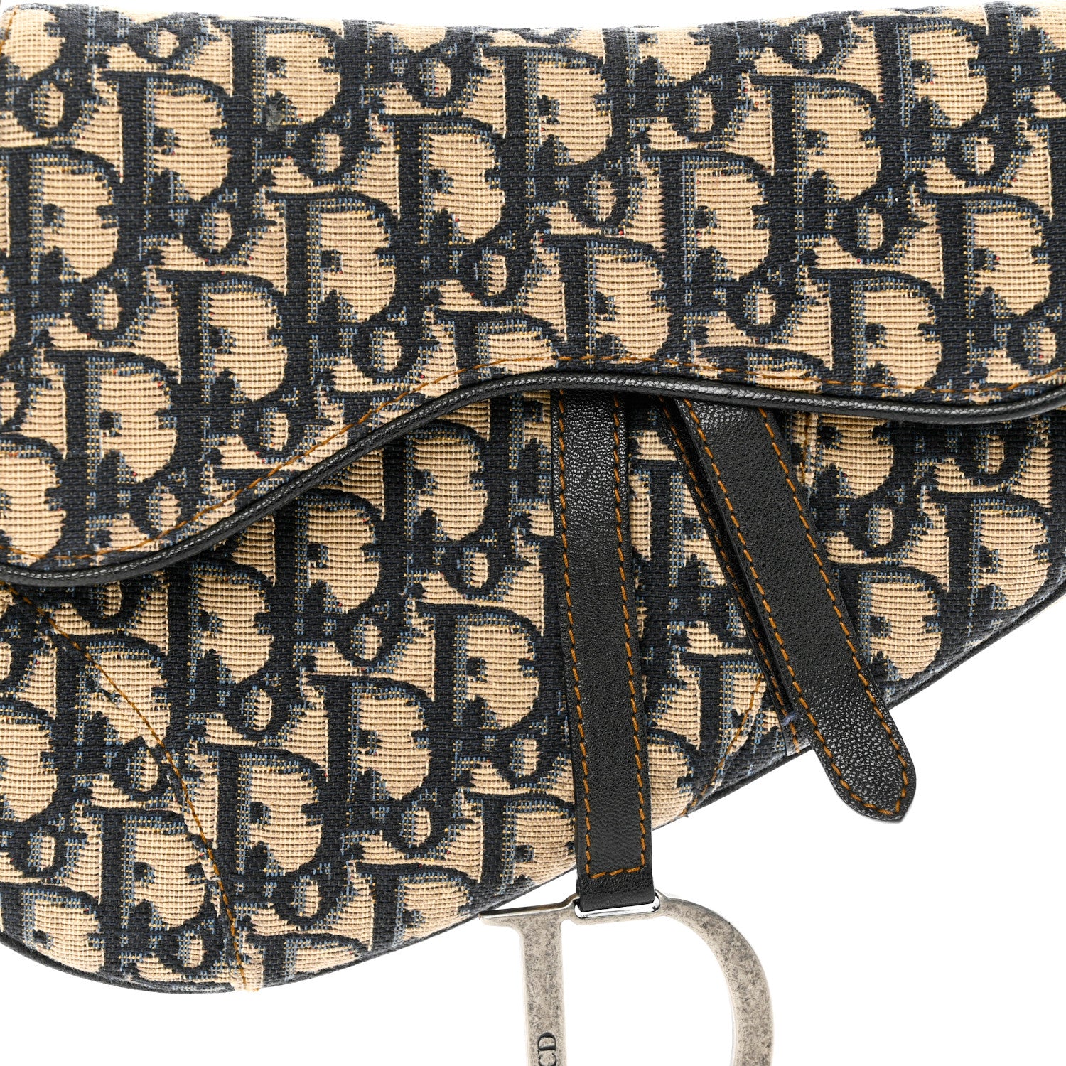 Christian Dior Monogram Saddle Bag Blue 7 of 12