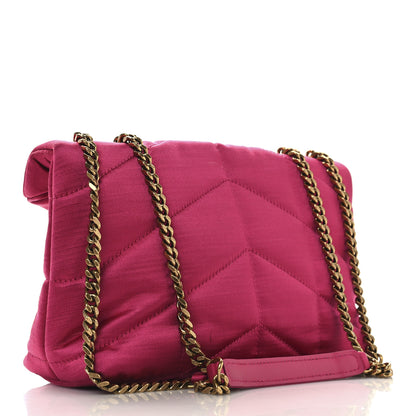 Saint Laurent Satin Quilted Toy Loulou Puffer Monogram Chain Satchel Guava Pink 2 of 10