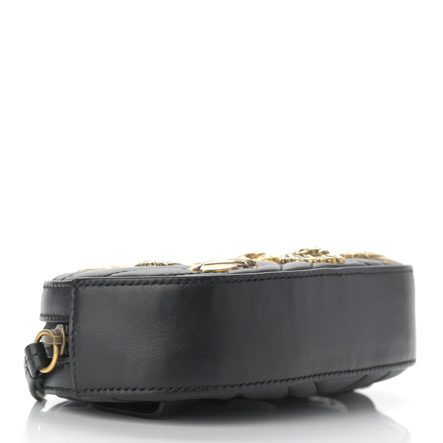 Calfskin Matelasse Animal Studs GG Marmont Belt Bag 65 26 Black
