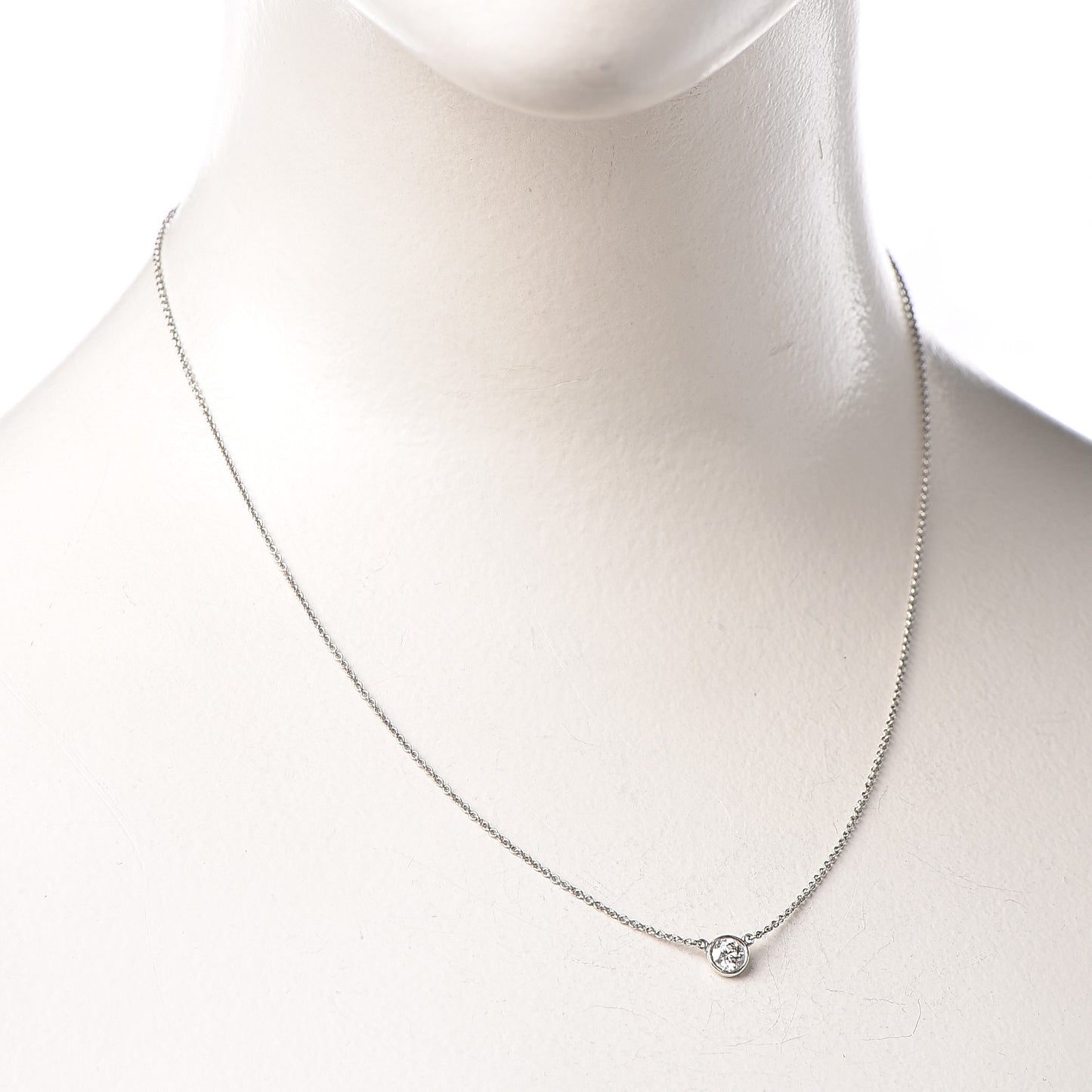 Platinum Diamond .29ct Elsa Peretti Diamonds by the Yard Pendant Necklace