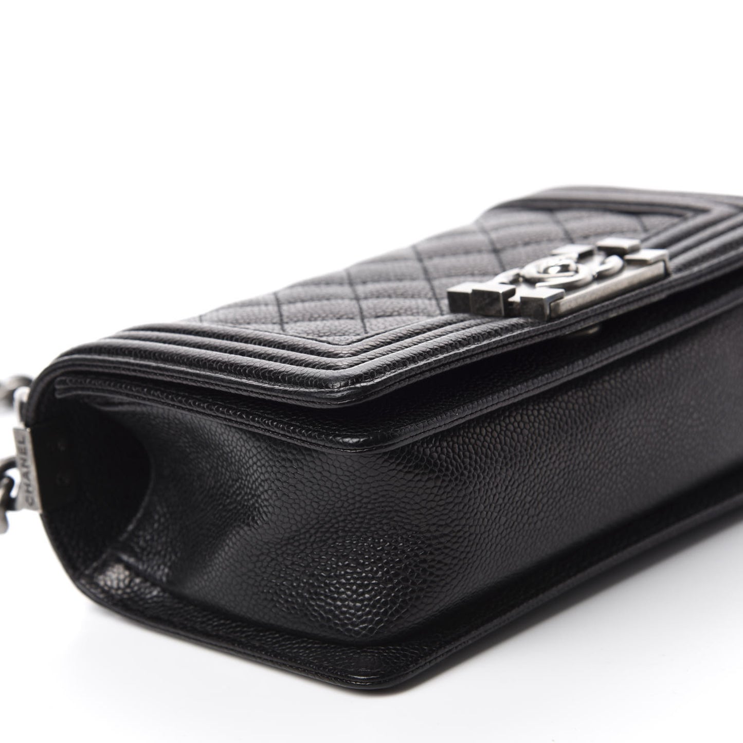 Caviar Quilted Small Boy Flap Black