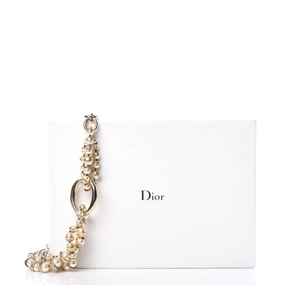 Christian Dior Pearl Mise en Dior Multi Strand Necklace Gold 7 of 7