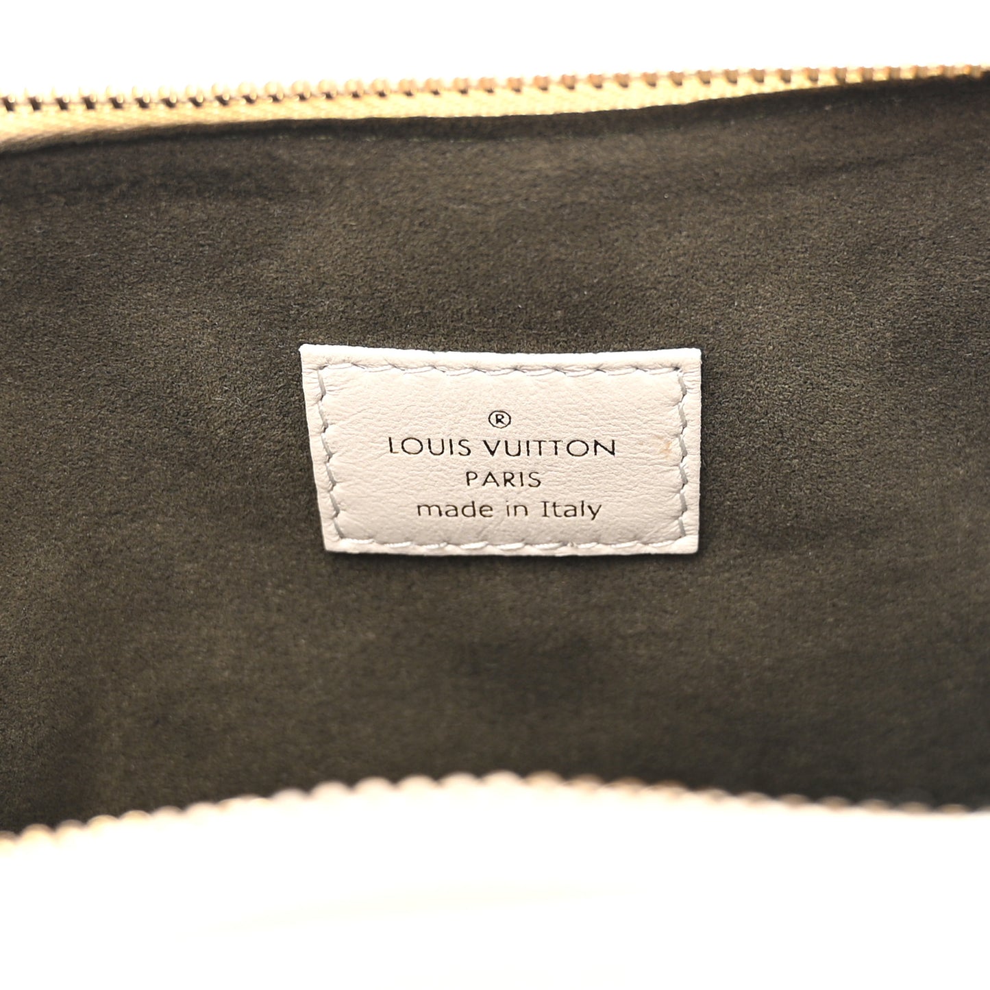 Lambskin Embossed Monogram Coussin PM Cream