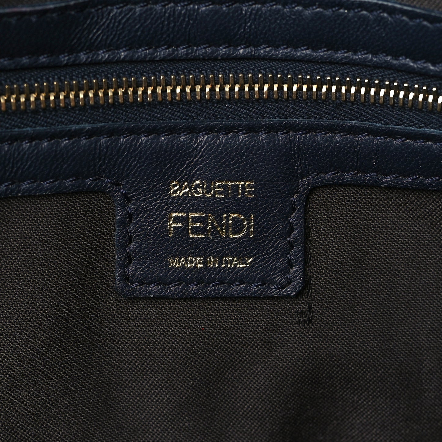 Nappa FF 1974 Embossed Baguette Midnight