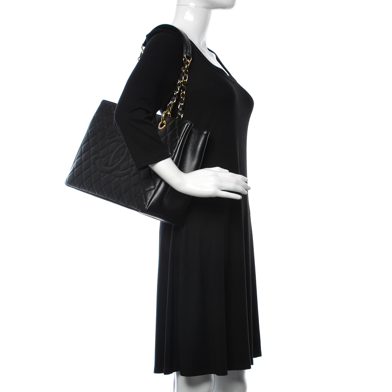 Chanel Caviar Quilted Grand Shopping Tote GST Black 2 of 11