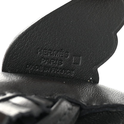 Hermes Milo Lambskin Matte Alligator Touch Grigri Rodeo Pegase Horse Bag Charm PM Black Graphite 3 of 5