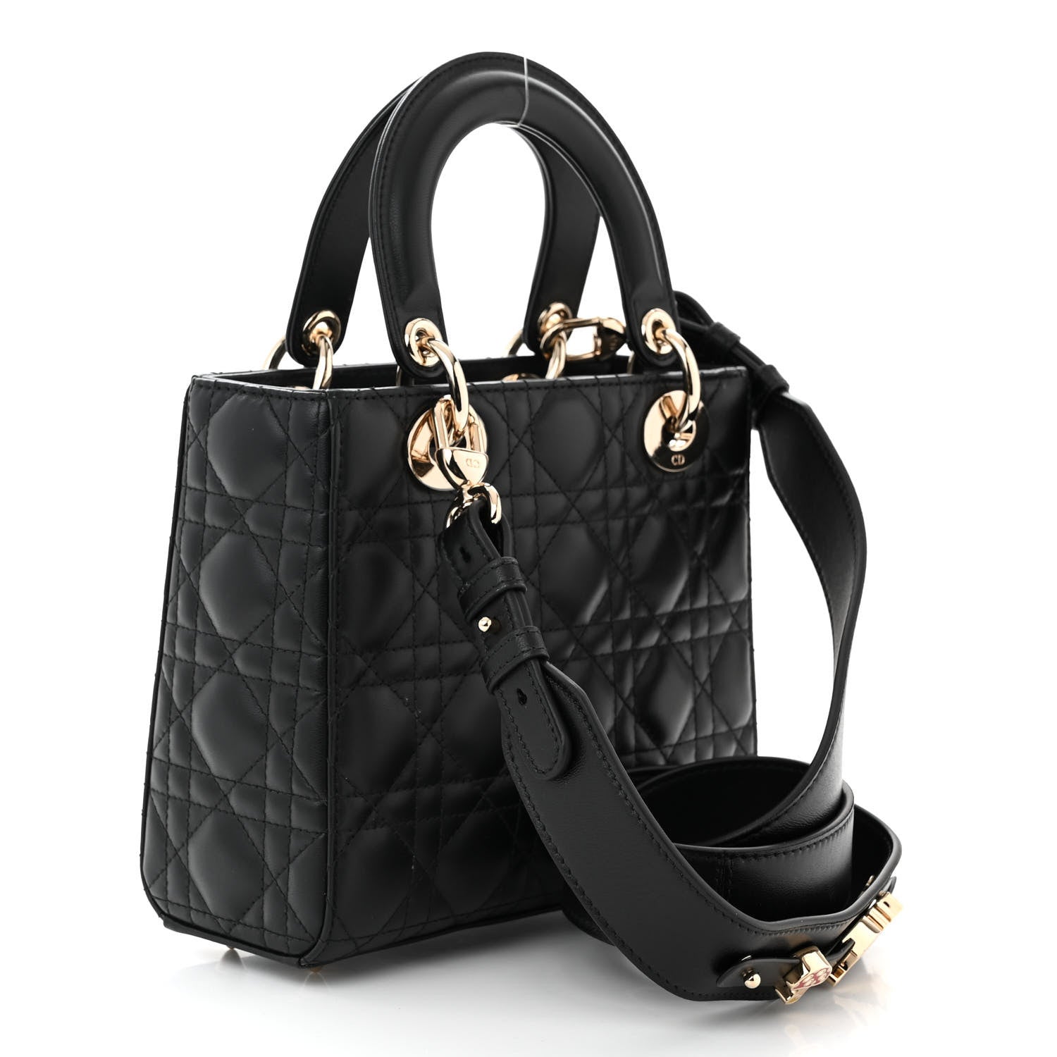 Christian Dior Lambskin Cannage Small My ABCDior Lady Dior Black 3 of 11