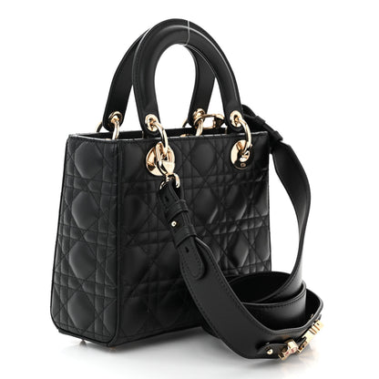 Christian Dior Lambskin Cannage Small My ABCDior Lady Dior Black 3 of 11