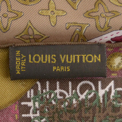 Louis Vuitton Silk Monogram Map Square Scarf 4 of 5