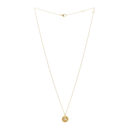 David Yurman 18K Yellow Gold Diamond Initial A Charm Necklace 2 of 3