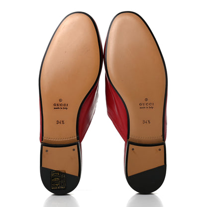 Gucci Malaga Kid Womens Princetown Slippers 34.5 Hibiscus Red 5 of 12