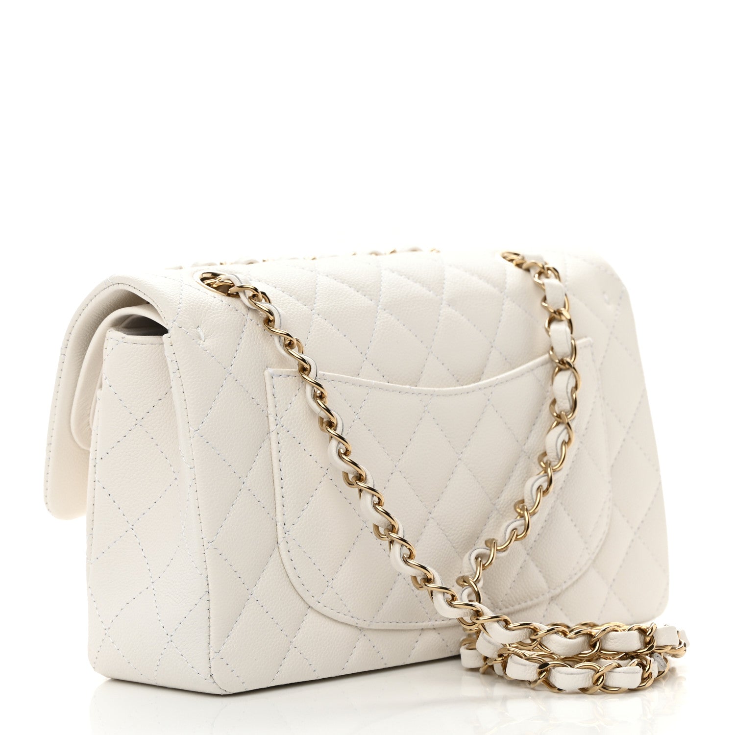 Chanel Caviar Quilted Small Double Flap White 3 of 13