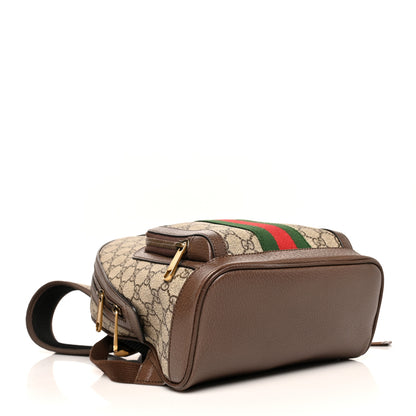 Gucci GG Supreme Monogram Calfskin Web Small Ophidia Day Backpack Beige Ebony New Acero 4 of 12