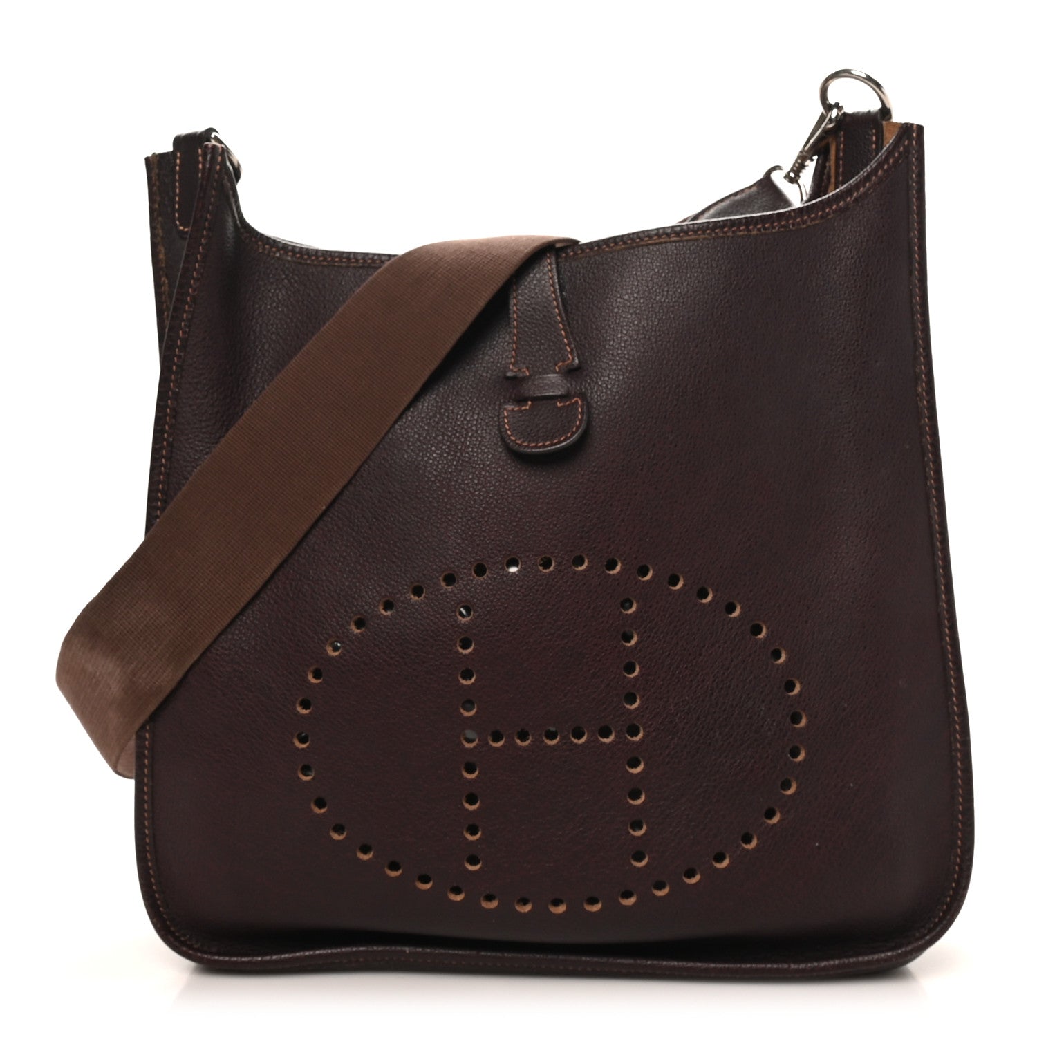 Hermes Fjord Evelyne GM Chocolate 1 of 8