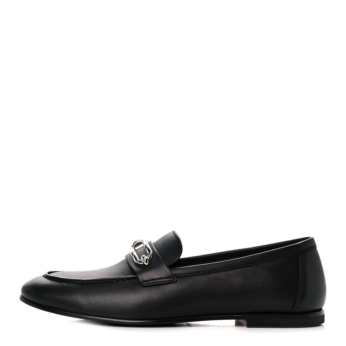 Calfskin Womens Colette Loafers 37 Black