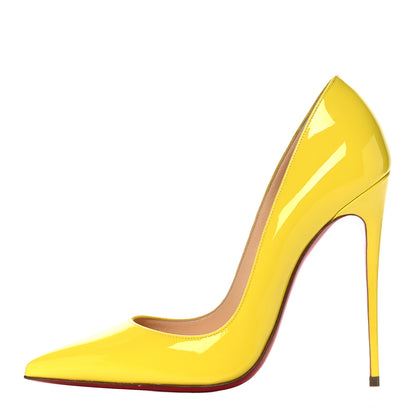Christian Louboutin Patent So Kate 120 Pumps 39 Yellow Queen 1 of 8