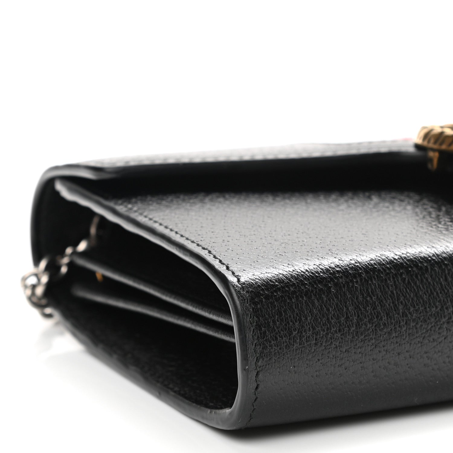 Gucci Calfskin Web Mini Dionysus Chain Wallet Black 9 of 11