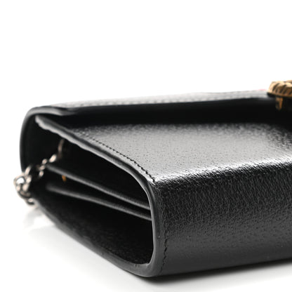 Gucci Calfskin Web Mini Dionysus Chain Wallet Black 9 of 11