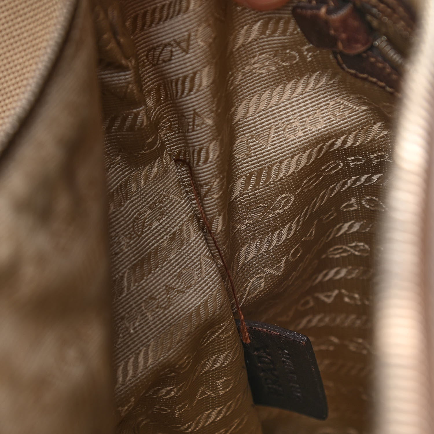 Prada Jacquard Logo Small Flat Messenger Bag Corda Bruciato 8 of 18