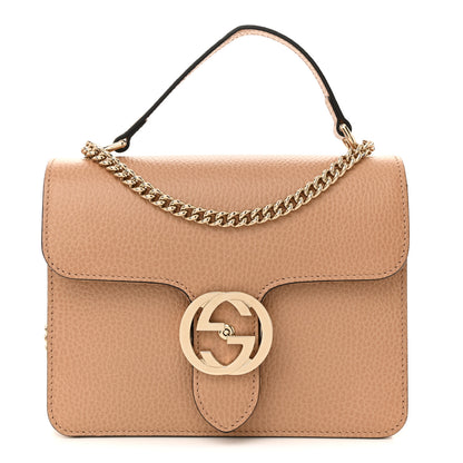 Gucci Dollar Calfskin Small Interlocking G Shoulder Bag Camelia 1 of 12