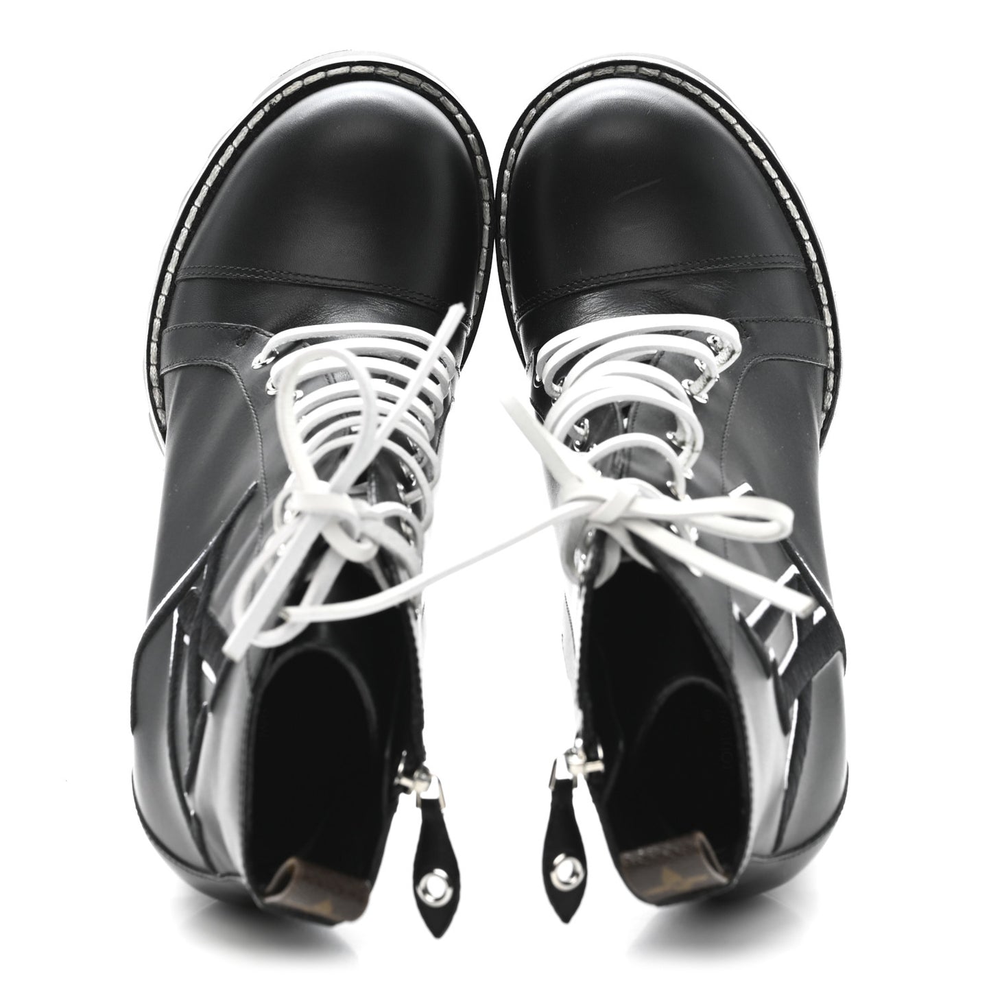 Calfskin Monogram Star Trail Ankle Boots 41 Black
