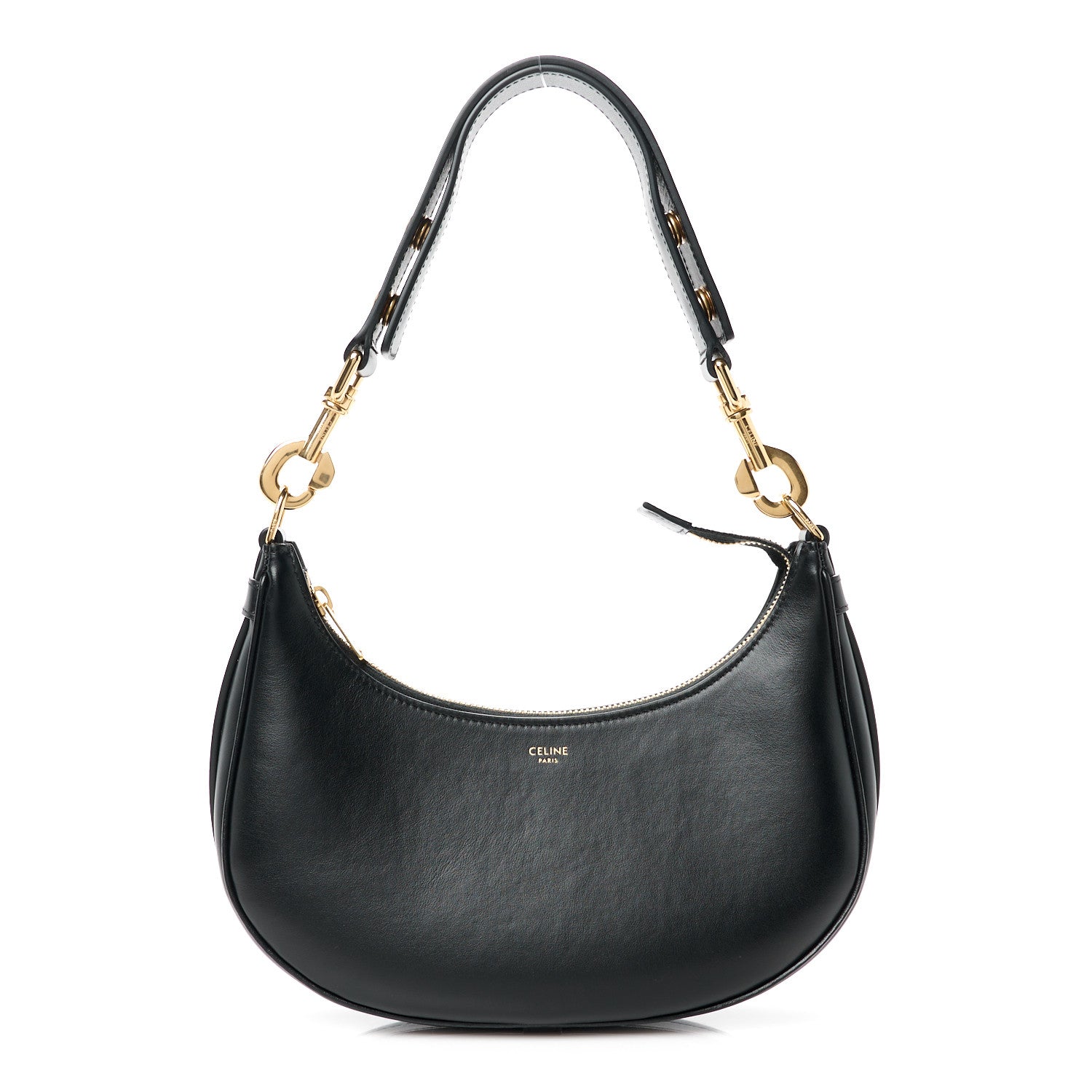 Celine Smooth Calfskin Medium Strap Ava Shoulder Bag Black 1 of 11