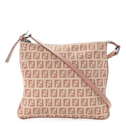Fendi Zucchino Vitello Crossbody Beige Bruciato Bois de Rose 1 of 9