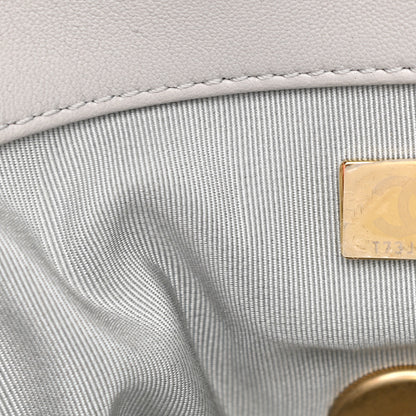 Chanel Lambskin Quilted Medium Chanel 19 Flap Grey 7 of 11