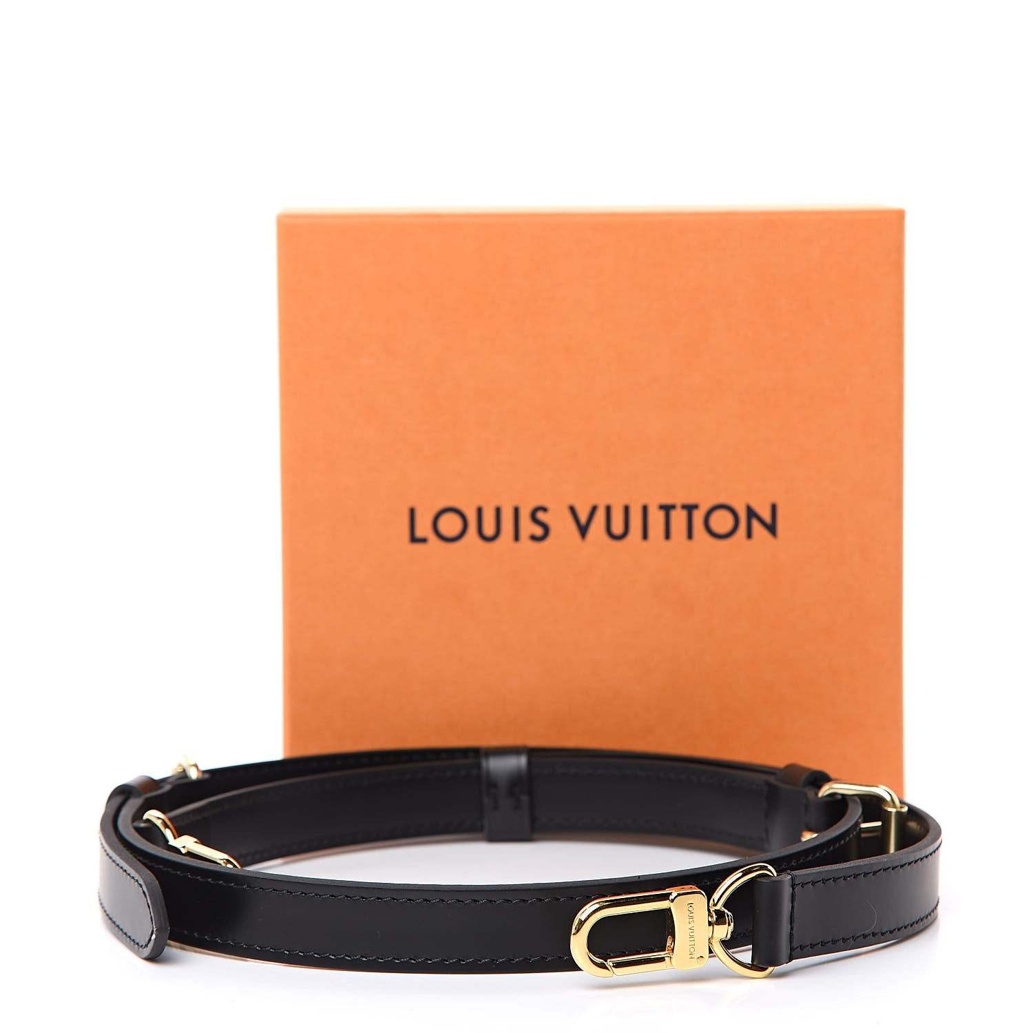 Louis Vuitton Calfskin World Tour Adjustable Speedy Bandouliere Shoulder Strap Black 4 of 4