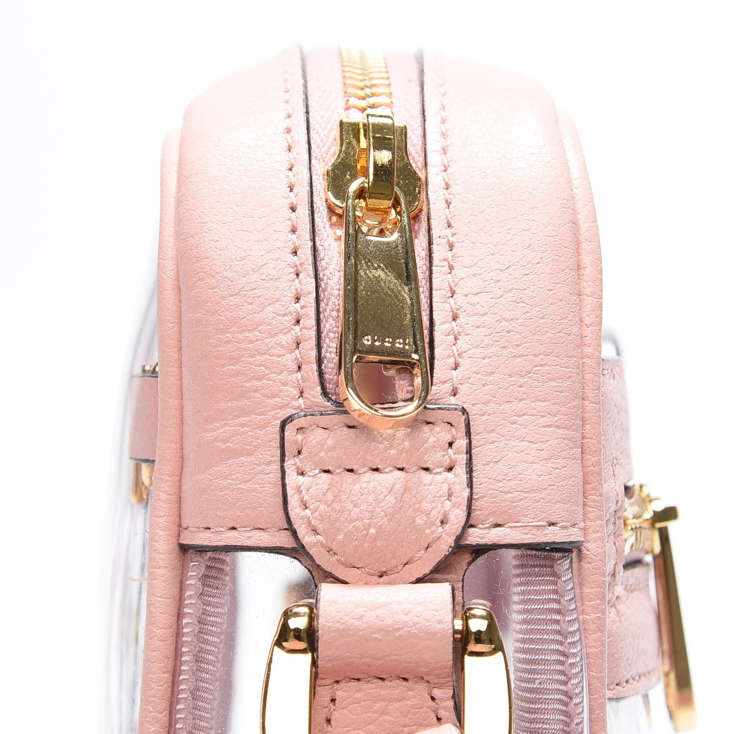 Gucci Vinyl Web Mini Ophidia Transparent Shoulder Bag Perfect Pink 7 of 10